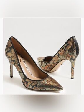 Sam Edelman brocade “Hazel” Pointed-Toe Pumps
